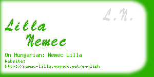lilla nemec business card